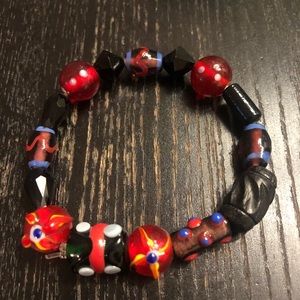 Black and red women’s bracelet